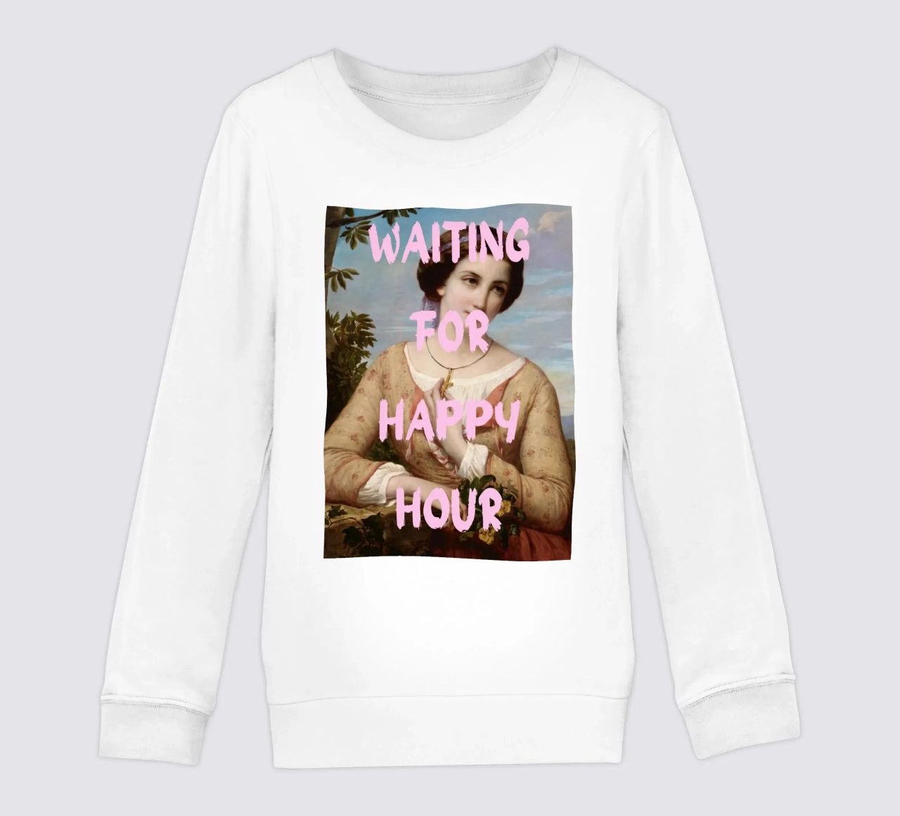 "Aspettando l'Happy Hour" - Pop Art, Remix classico, umorismo, felpa bambino da NorwesClub