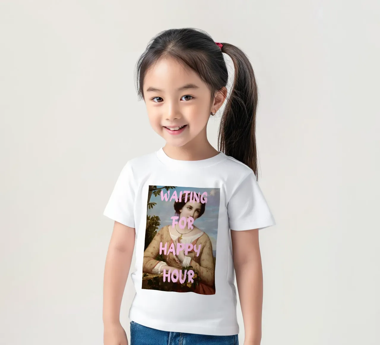 "Aspettando l'Happy Hour" - Pop Art, Remix classico, umorismo, t-shirt bambini da NorwesClub