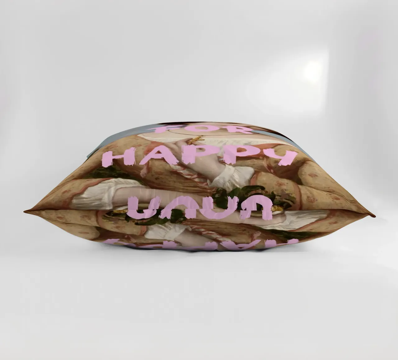 "Wachten op Happy Hour" - Pop Art, klassieke remix, humoristisch, kussen van NorwesClub