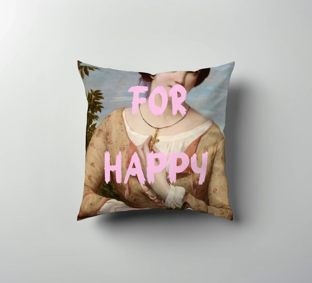 "Aspettando l'Happy Hour" - Pop Art, Remix classico, umorismo, cuscino da NorwesClub