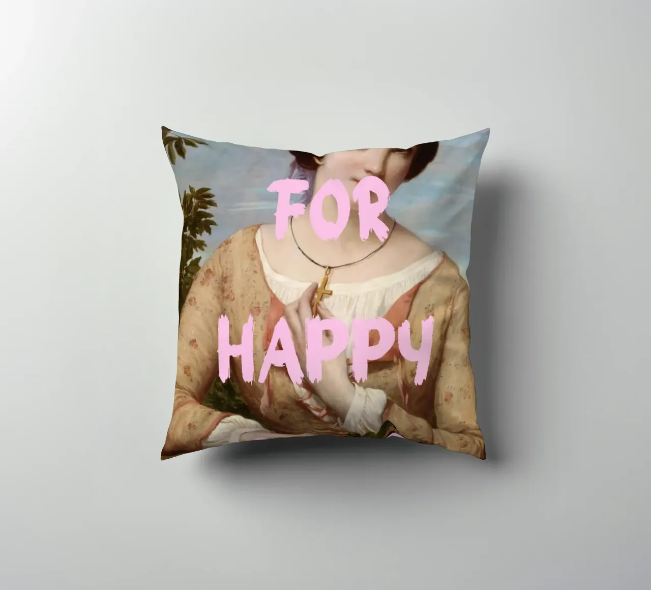 "Aspettando l'Happy Hour" - Pop Art, Remix classico, umorismo, cuscino da NorwesClub