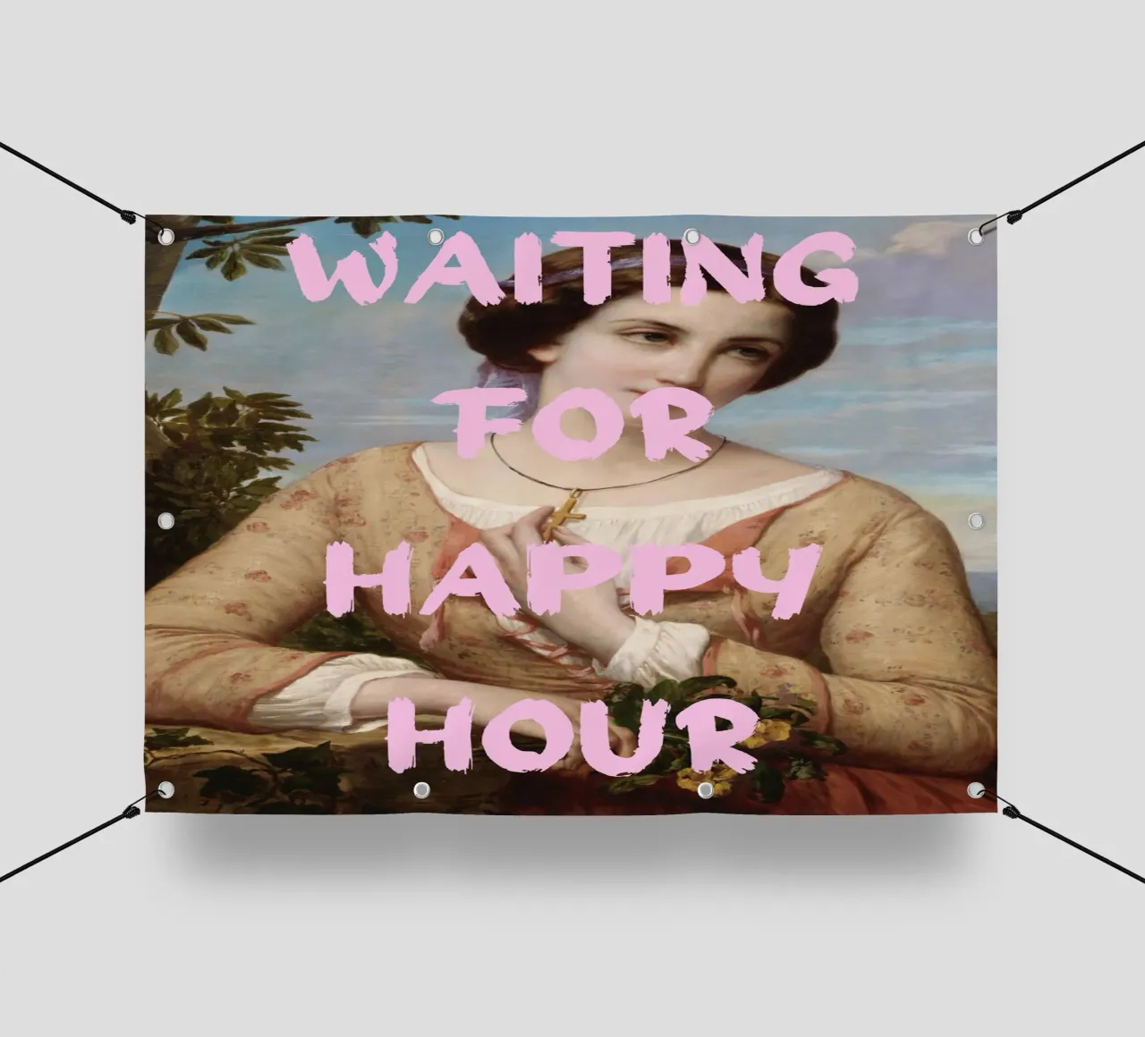 "Waiting for Happy Hour" - Pop Art, Remix clásico, Humorístico, lonas publicitarias de NorwesClub