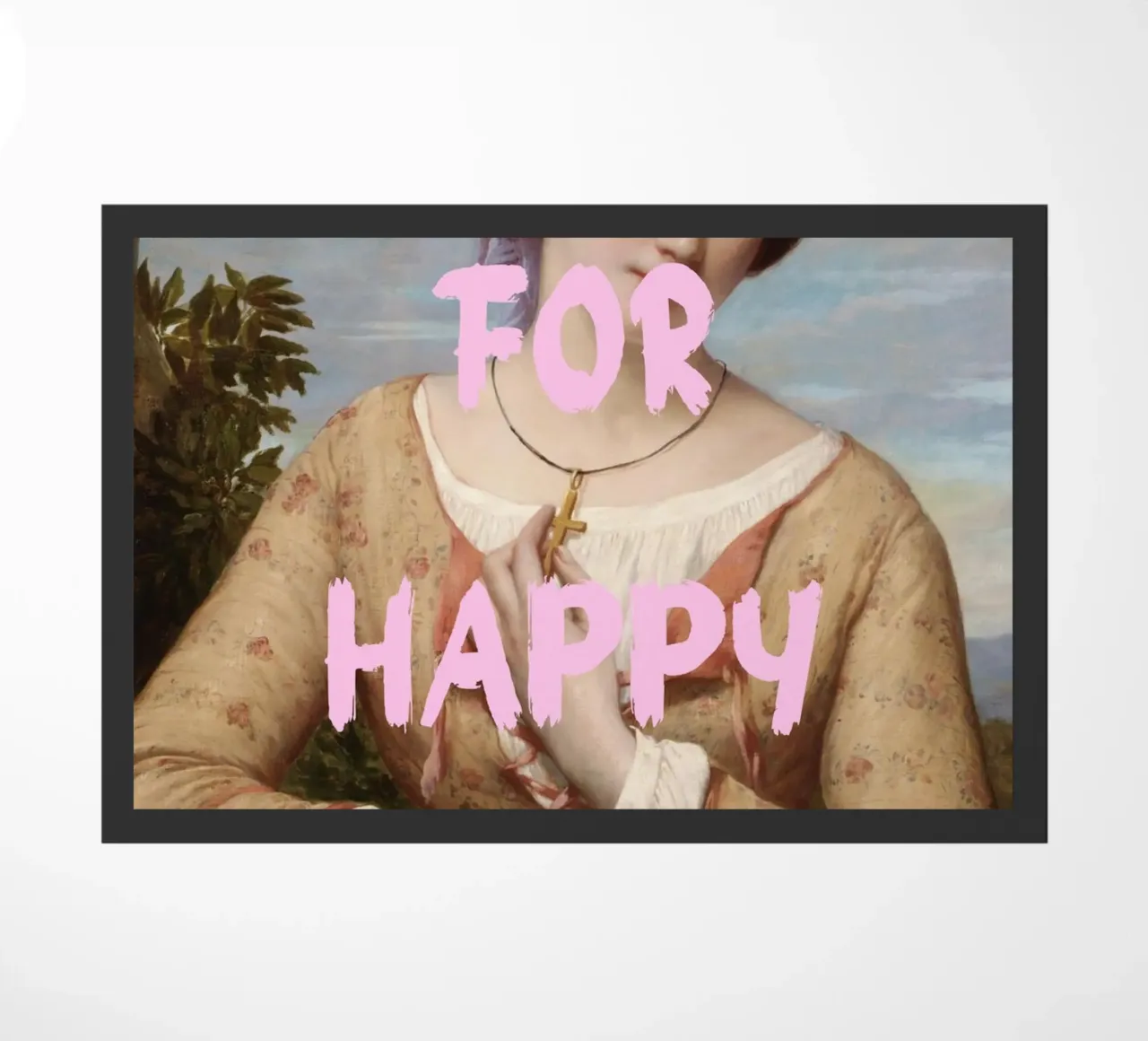 "Wachten op Happy Hour" - Pop Art, klassieke remix, humoristisch, deurmat van NorwesClub