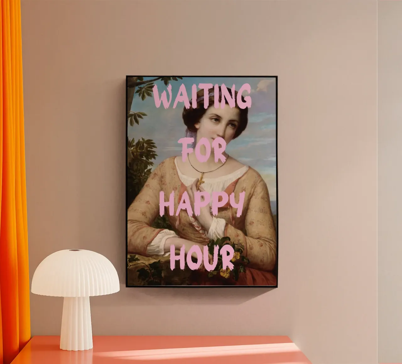 "Aspettando l'Happy Hour" - Pop Art, Remix classico, umorismo, plexiglass da NorwesClub