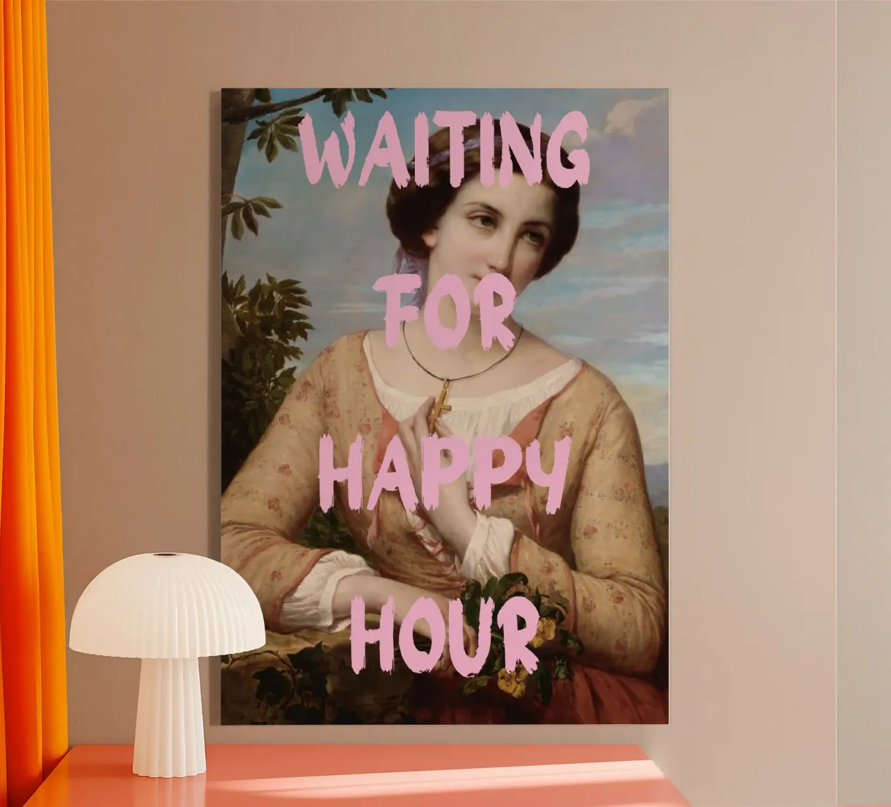"Aspettando l'Happy Hour" - Pop Art, Remix classico, umorismo, plexiglass da NorwesClub