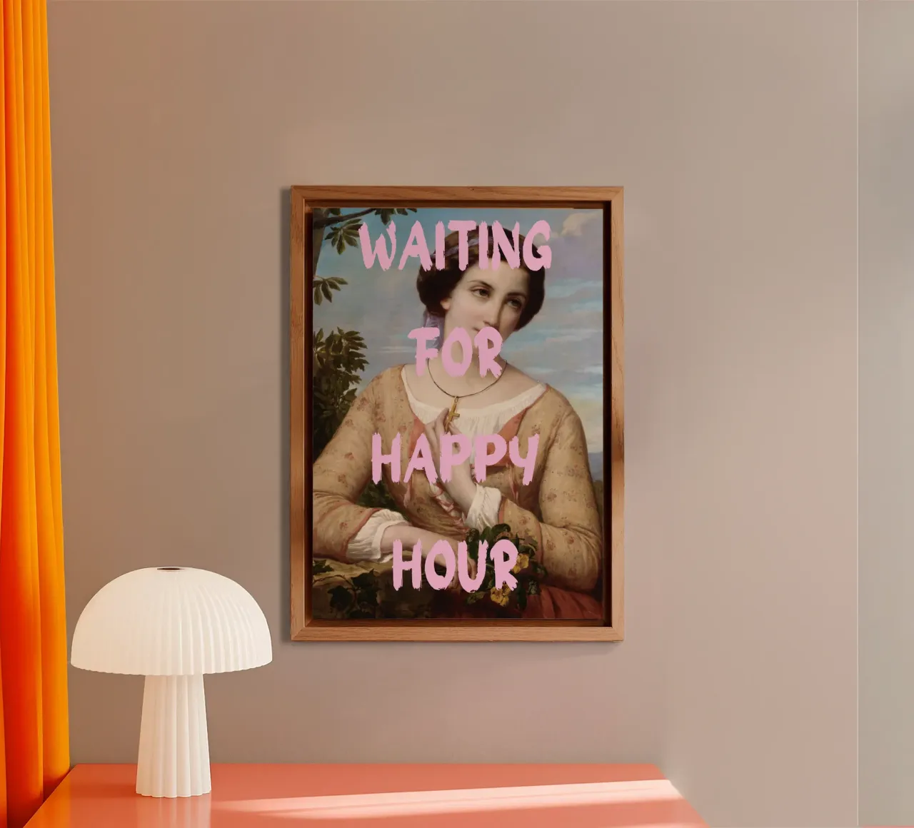"Waiting for Happy Hour" - Pop Art, Remix clásico, Humorístico, aluminio dibond de NorwesClub