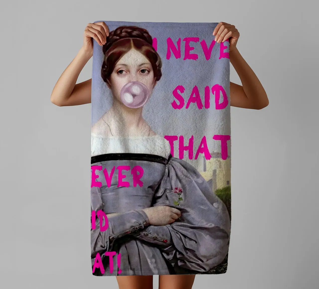 "I Never Said That!" - Pop Art, Classic Remix, Humorous, Wit towel by NorwesClub