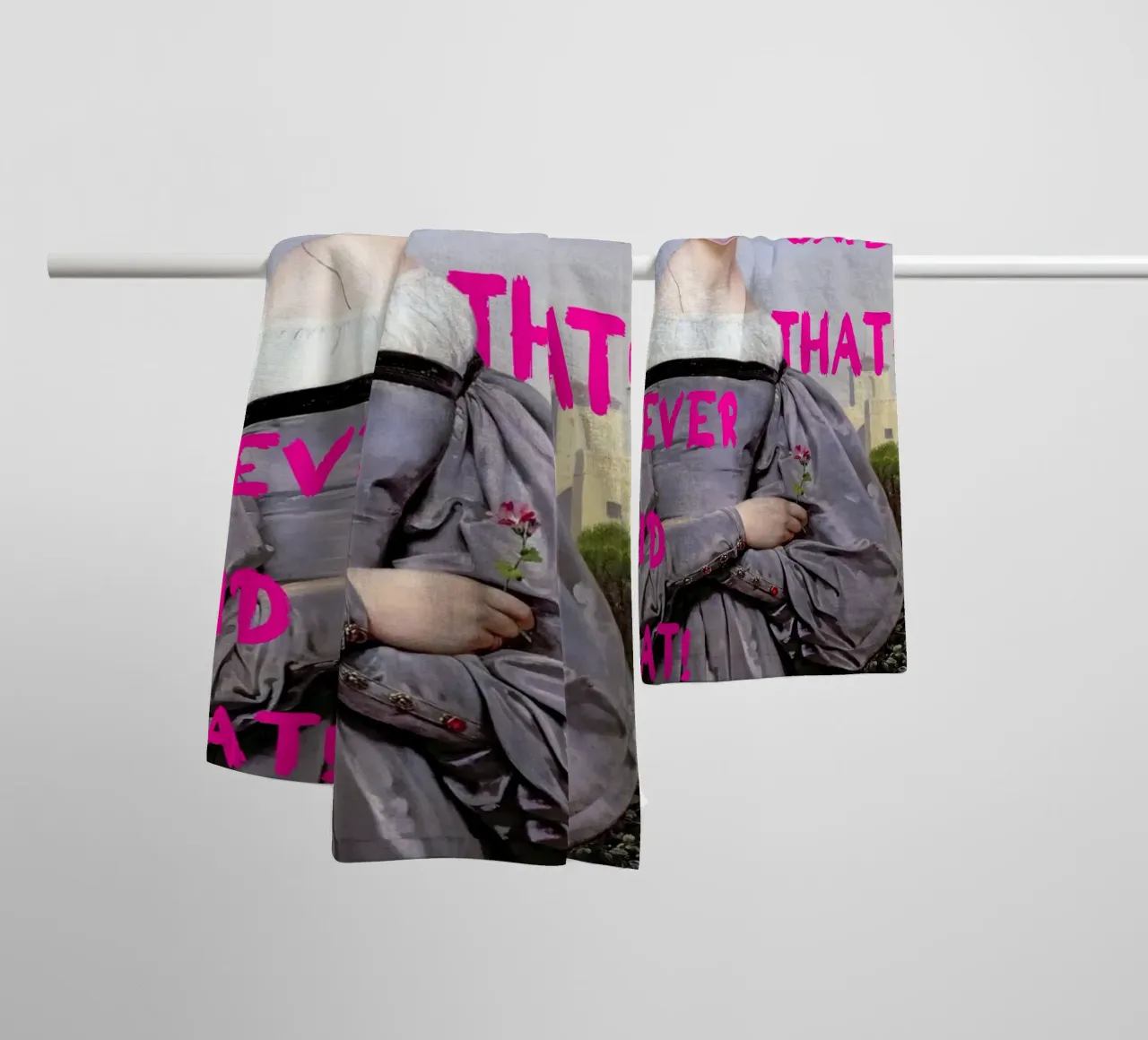 "I Never Said That!" - Pop Art, Classic Remix, Humorous, Wit towel by NorwesClub