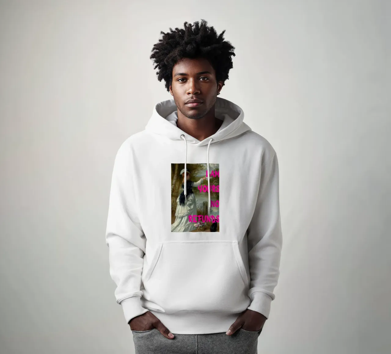 "Tuo, nessun rimborso" - Pop Art, Remix classico, umoristico, audace felpa con cappuccio da NorwesClub