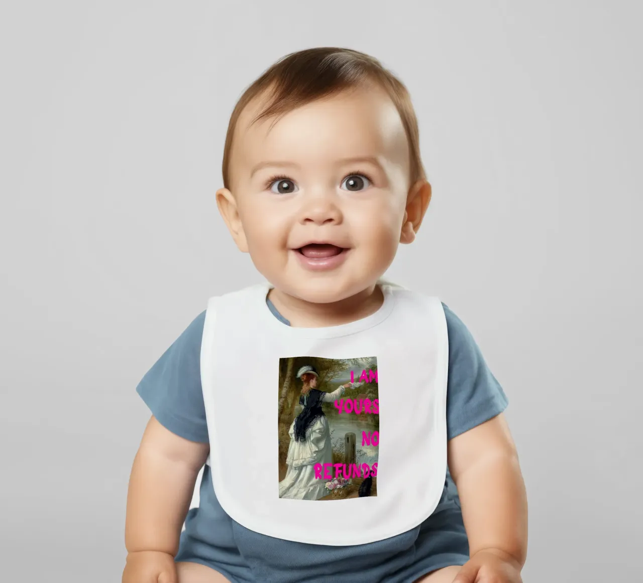 "Tuo, nessun rimborso" - Pop Art, Remix classico, umoristico, audace bavaglino da NorwesClub