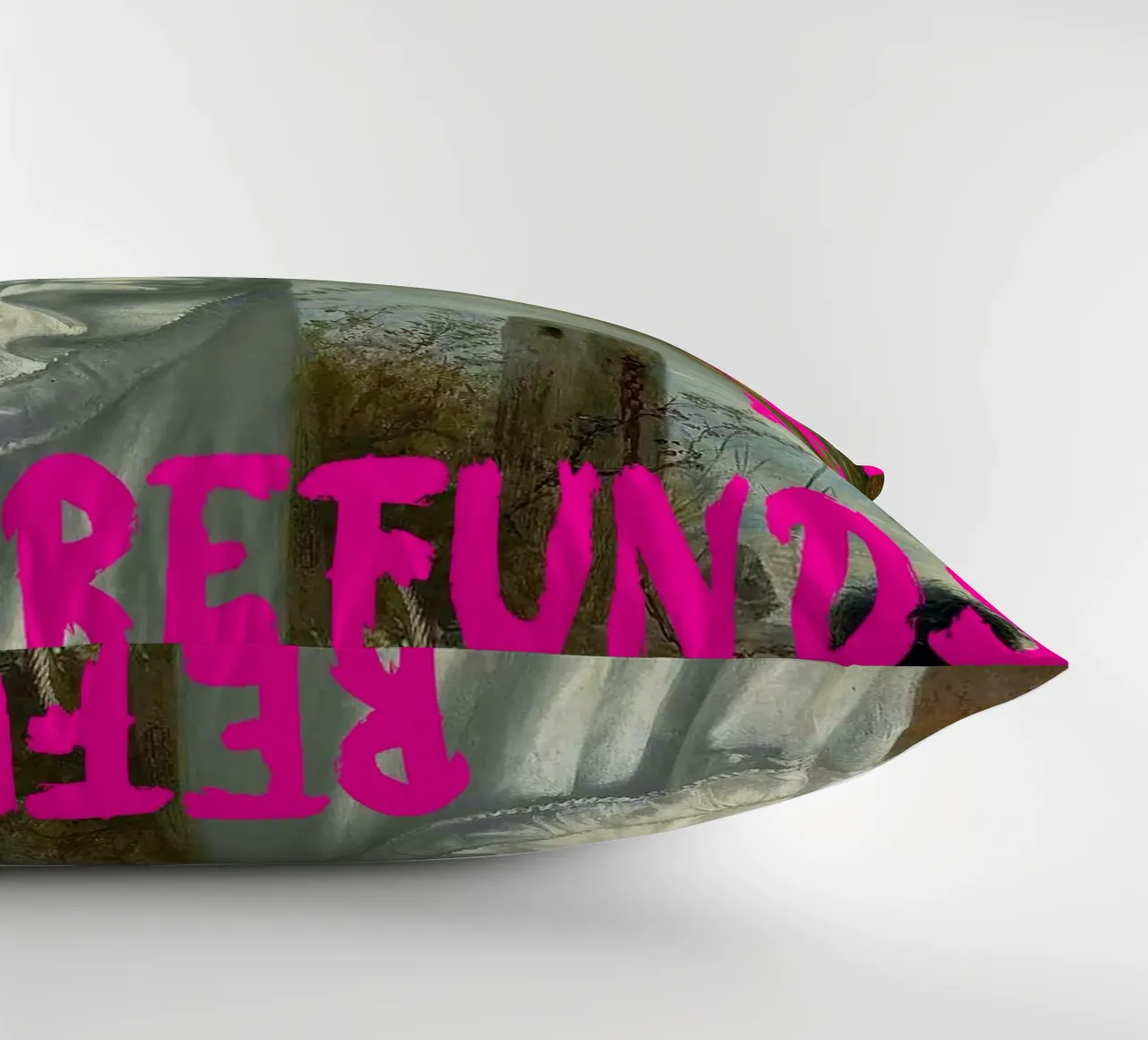 "Tuo, nessun rimborso" - Pop Art, Remix classico, umoristico, audace cuscino da NorwesClub