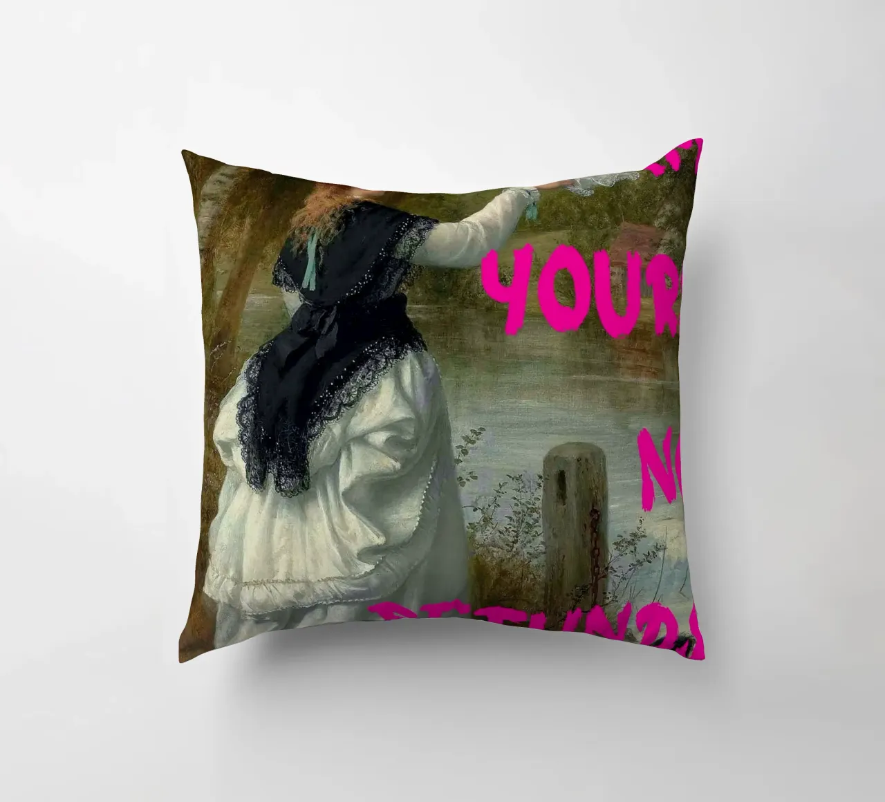 "Tuo, nessun rimborso" - Pop Art, Remix classico, umoristico, audace cuscino da NorwesClub