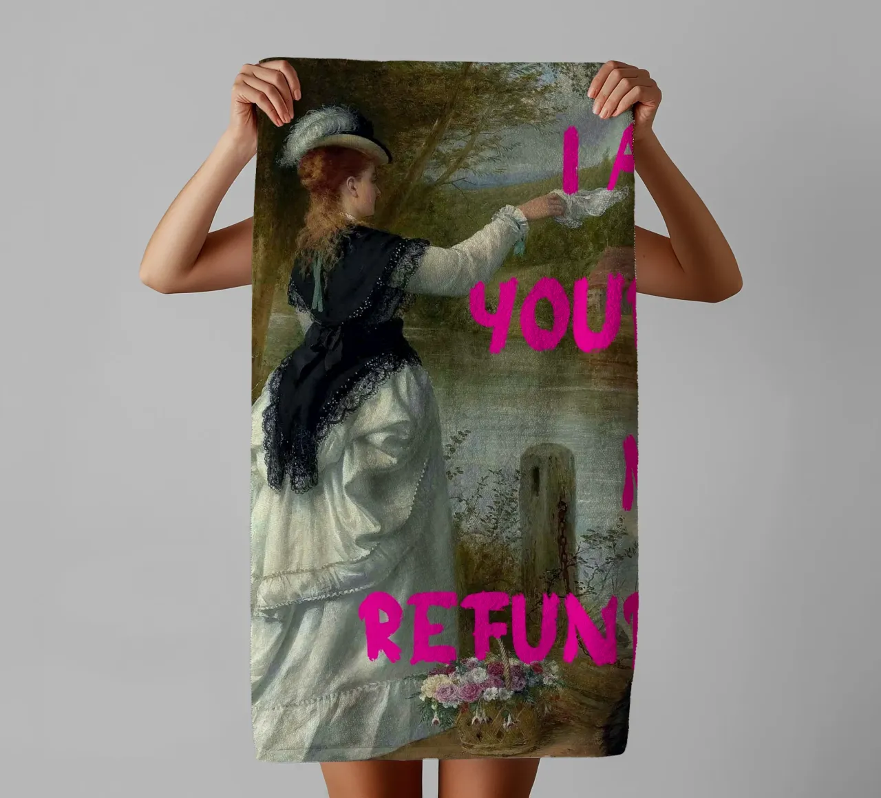 "Tuo, nessun rimborso" - Pop Art, Remix classico, umoristico, audace asciugamano da bagno da NorwesClub