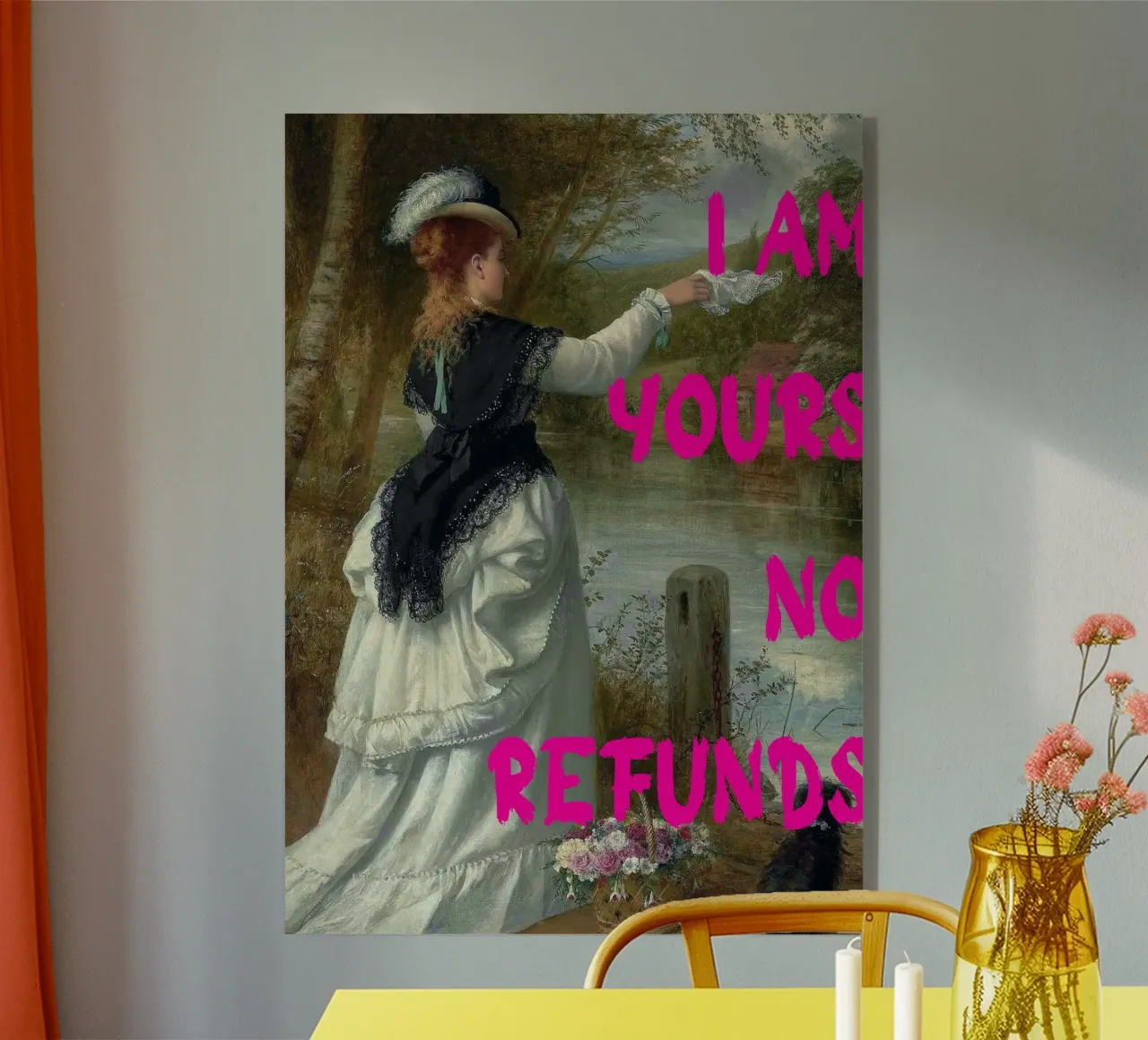 "Tuo, nessun rimborso" - Pop Art, Remix classico, umoristico, audace plexiglass da NorwesClub