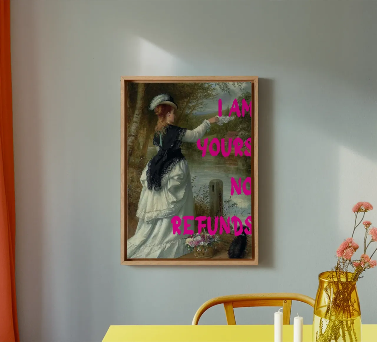 "Tuo, nessun rimborso" - Pop Art, Remix classico, umoristico, audace tela da NorwesClub
