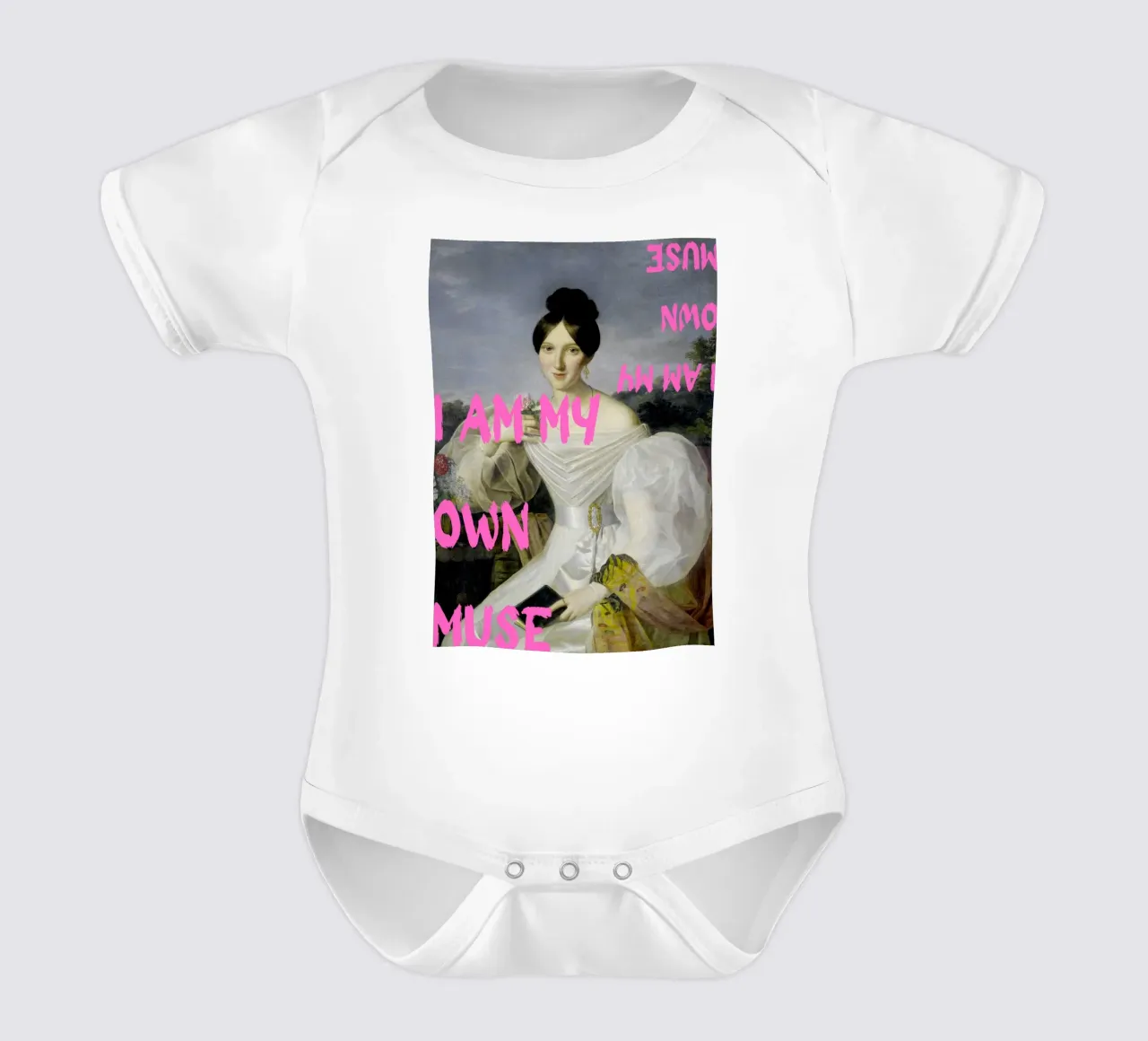 "My Own Muse" - Pop Art, Remix classico, Empowerment, Pink Ae body neonato maniche corte da NorwesClub