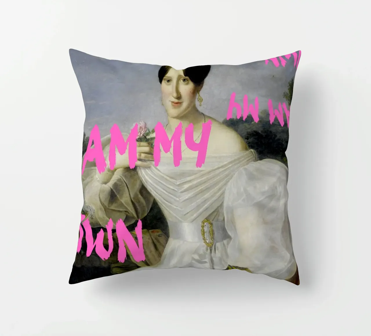 "My Own Muse" - Pop Art, Remix classico, Empowerment, Pink Ae cuscino da NorwesClub