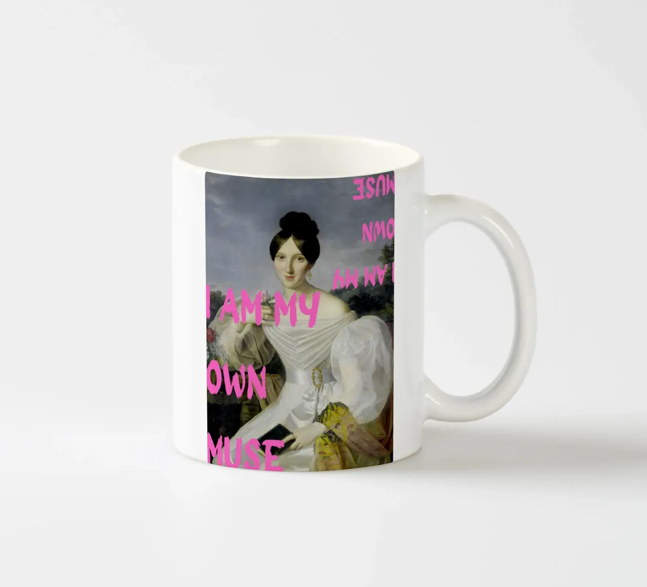 "My Own Muse" - Pop Art, Remix classico, Empowerment, Pink Ae tazza in ceramica da NorwesClub