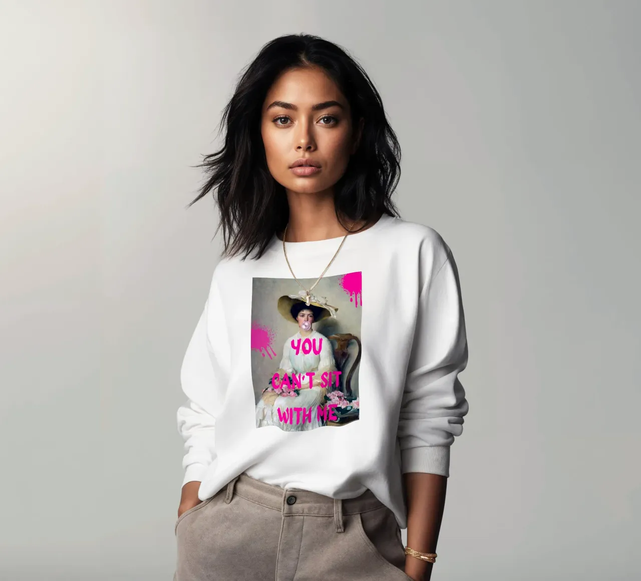 "Can't Sit With Me" - Pop Art, Remix classico, Meme Culture, felpa da NorwesClub