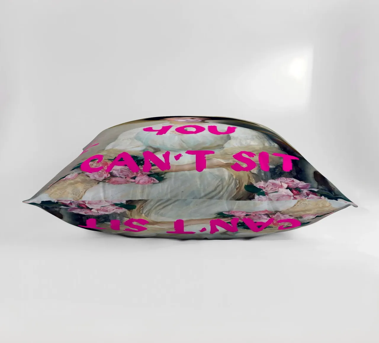"Can't Sit With Me" - Pop Art, Remix classico, Meme Culture, cuscino da NorwesClub