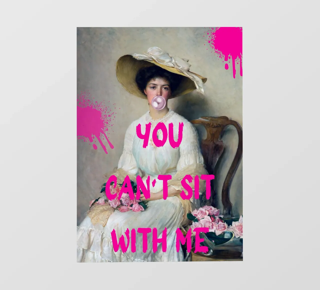 "Can't Sit With Me" - Pop Art, Remix classico, Meme Culture, telo in pvc da NorwesClub
