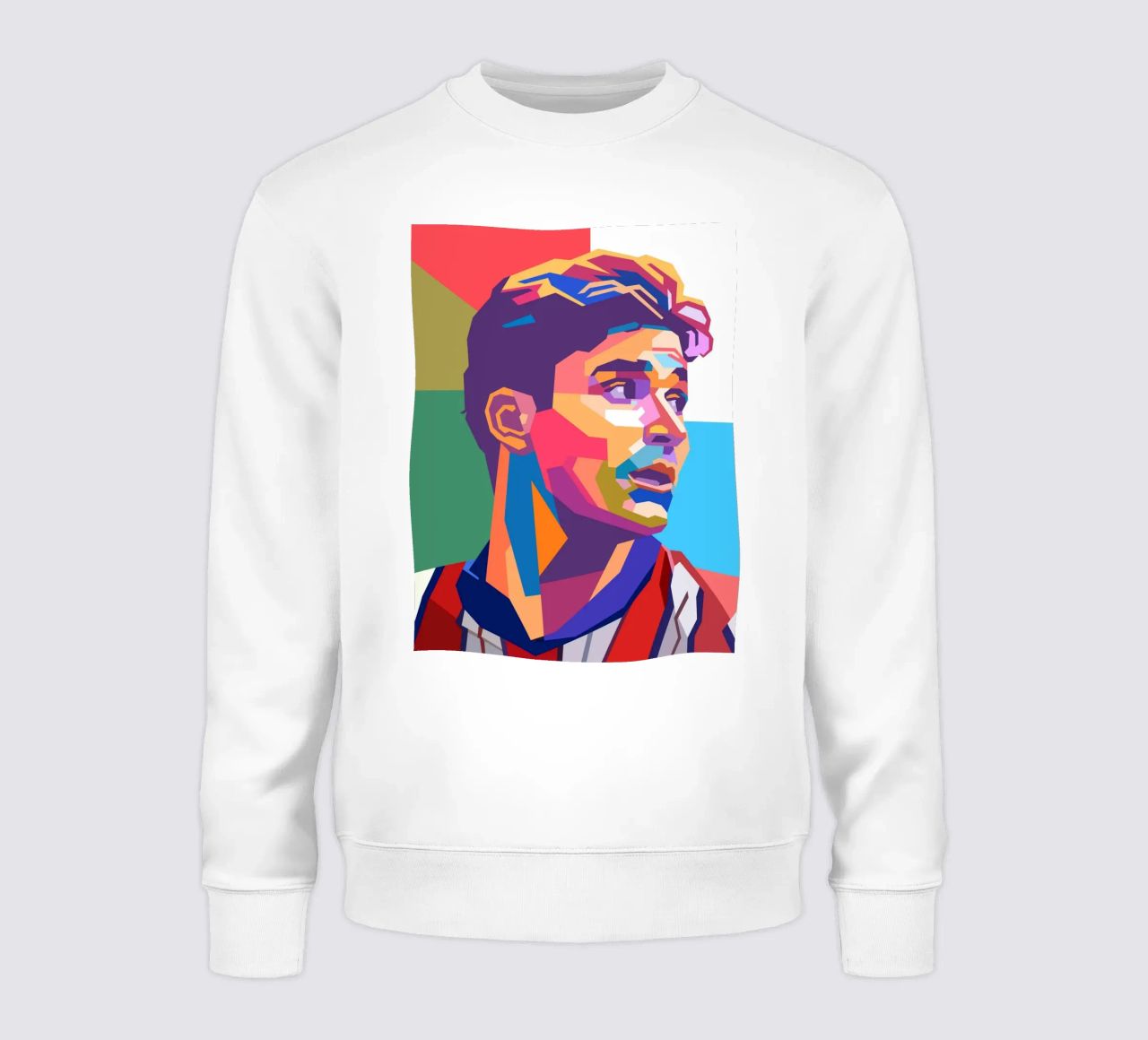 Ritratto pop art di Julian Alvarez felpa da Hantamrata