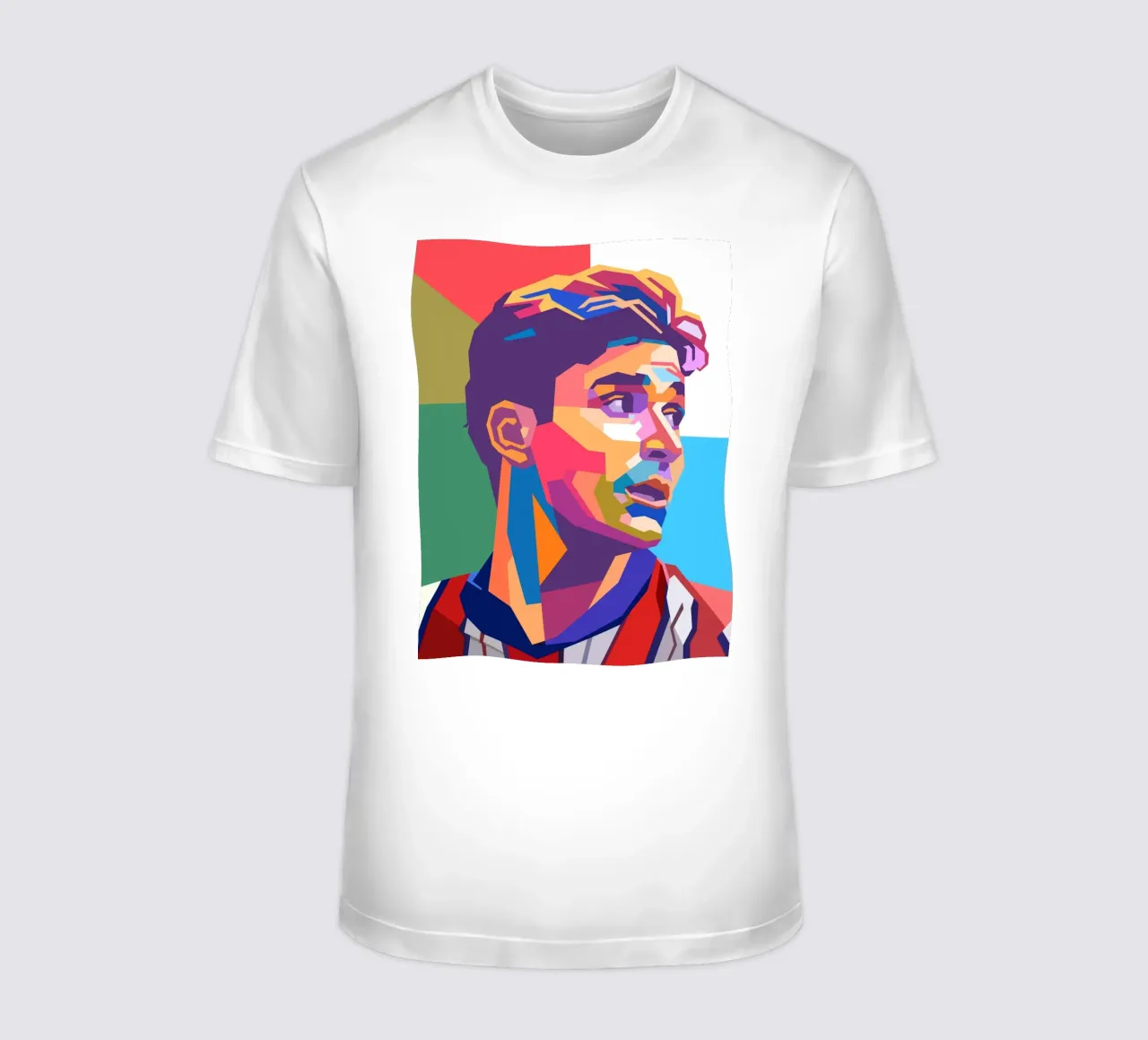 Ritratto pop art di Julian Alvarez t-shirt da Hantamrata