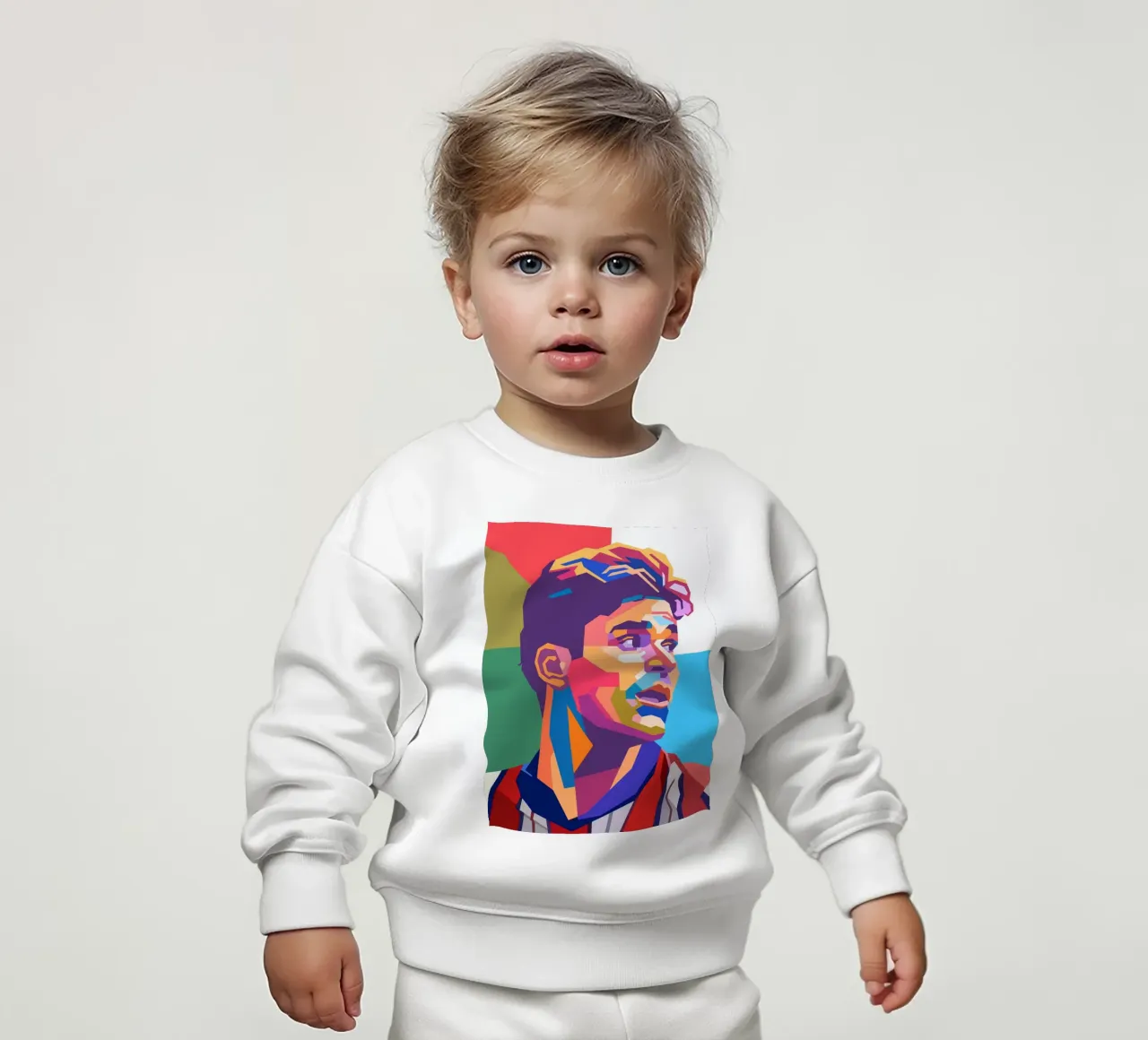 Ritratto pop art di Julian Alvarez felpa neonato da Hantamrata