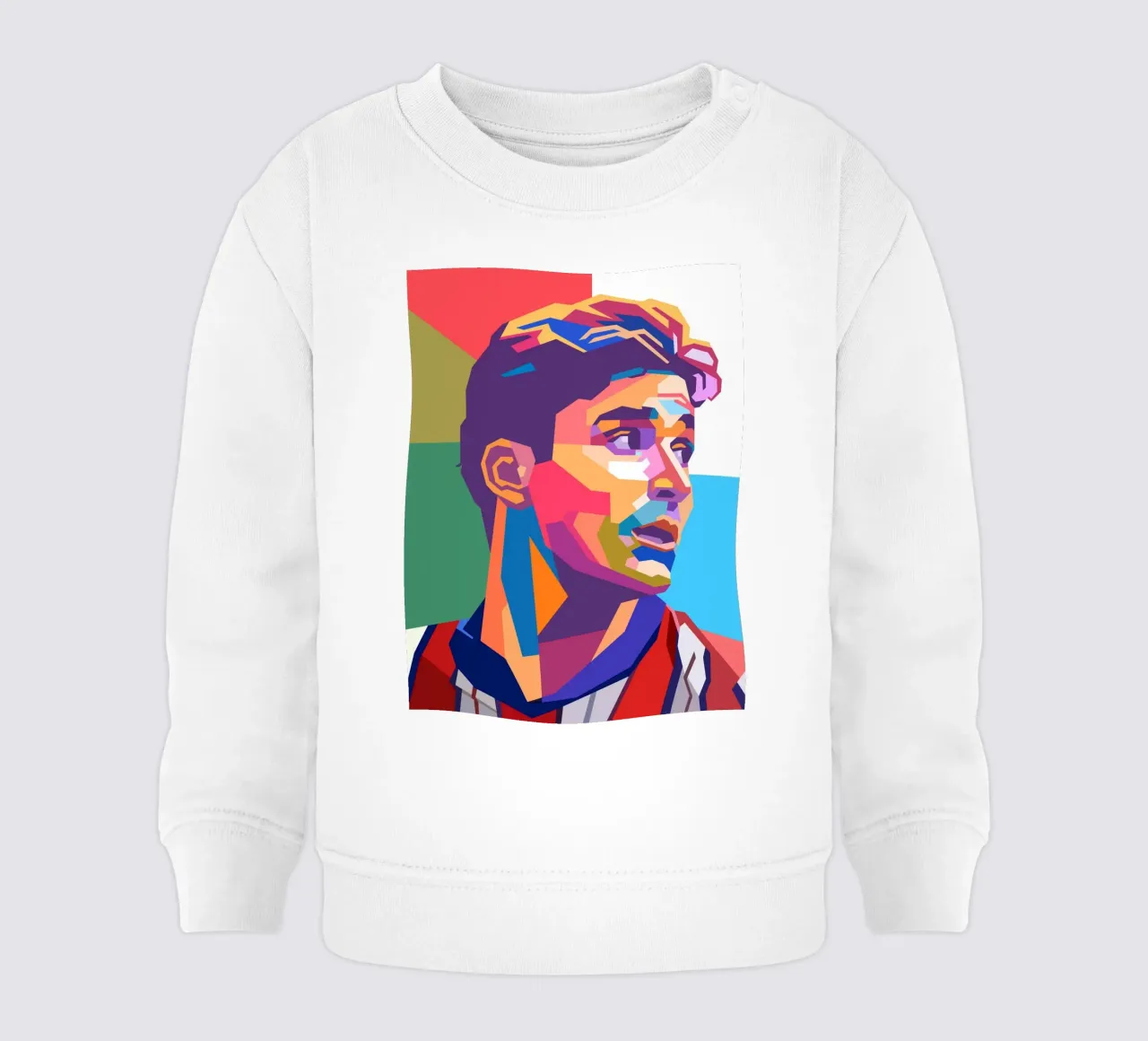 Ritratto pop art di Julian Alvarez felpa neonato da Hantamrata