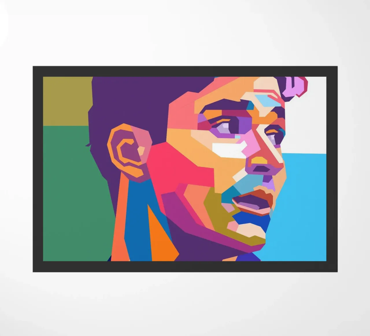 Ritratto pop art di Julian Alvarez zerbino da Hantamrata