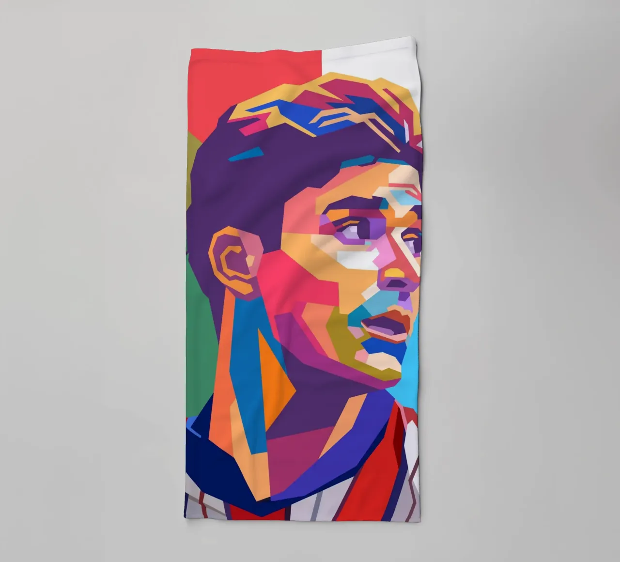 Ritratto pop art di Julian Alvarez asciugamano da bagno da Hantamrata