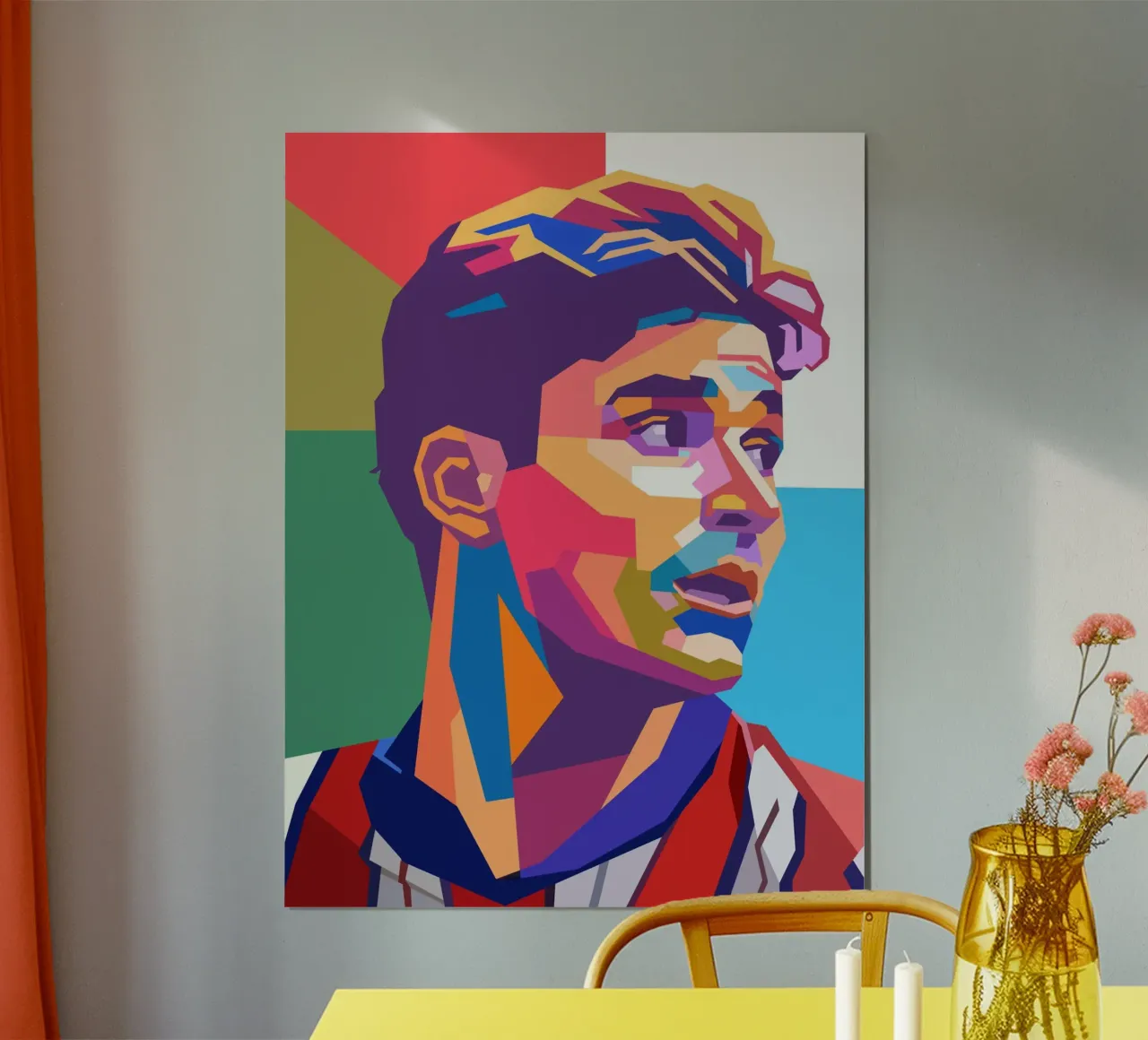 Ritratto pop art di Julian Alvarez carta hahnemühle da Hantamrata
