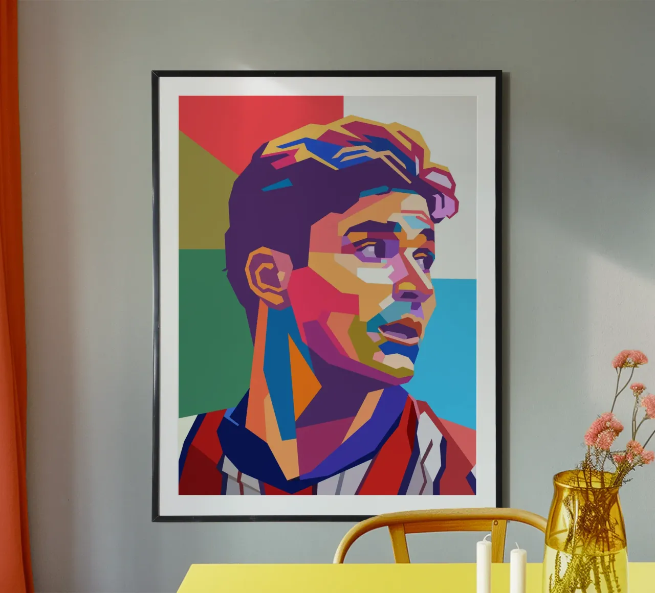 Ritratto pop art di Julian Alvarez carta hahnemühle da Hantamrata