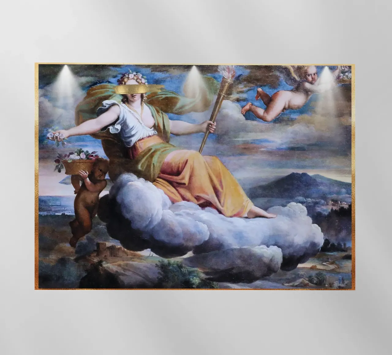 "Dea d'oro" - Carracci, Remix barocco, mistico, lussuoso pellicola backlit da NorwesClub