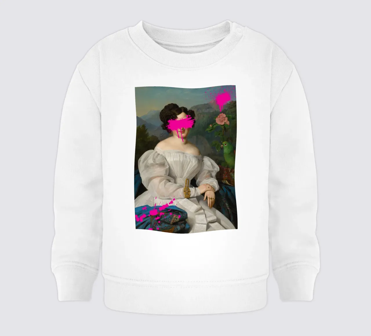 "Pink Blur" - Remix classico, arte di strada, vibrante, tagliente felpa neonato da NorwesClub