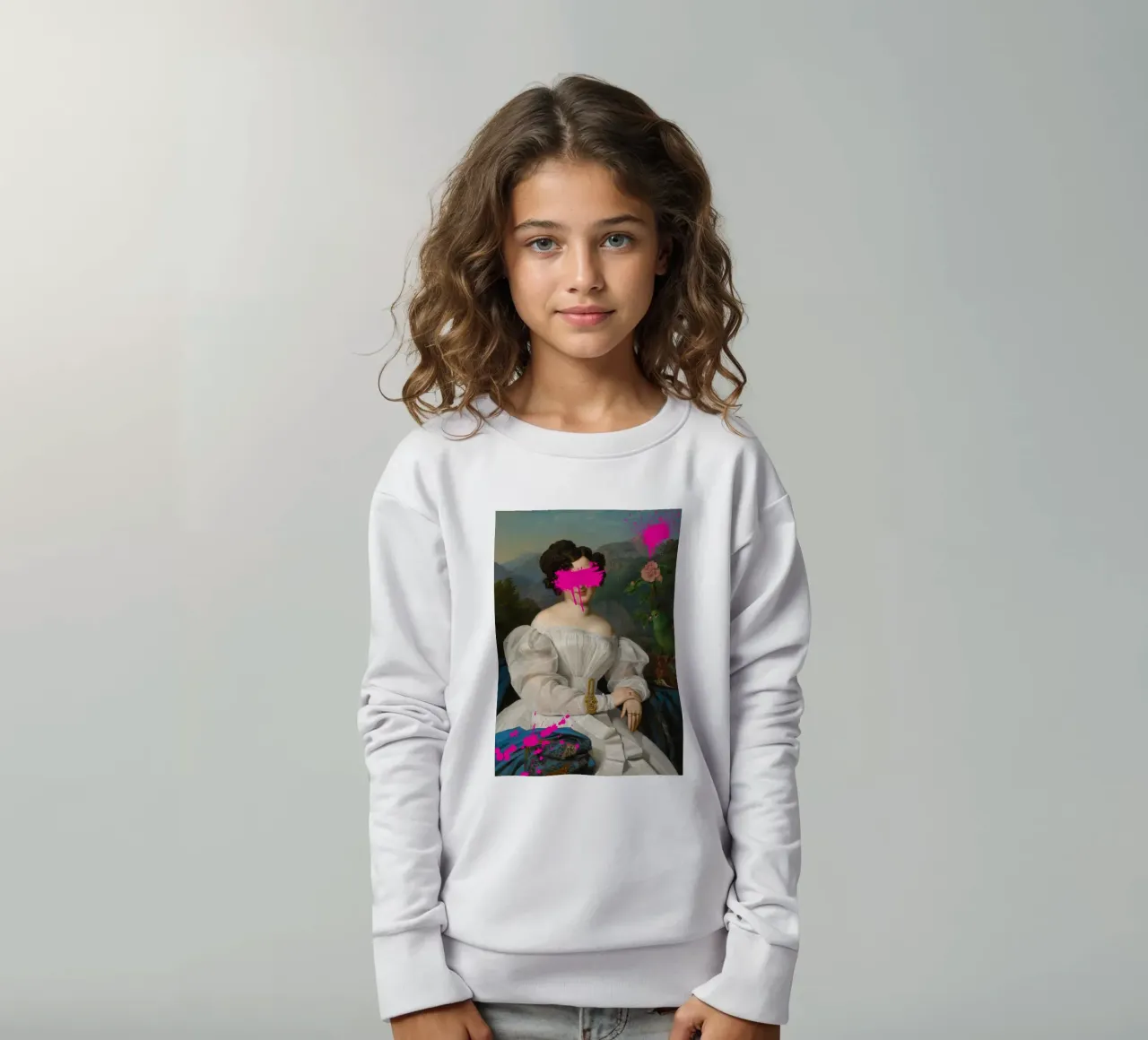 "Pink Blur" - Remix classico, arte di strada, vibrante, tagliente felpa bambino da NorwesClub