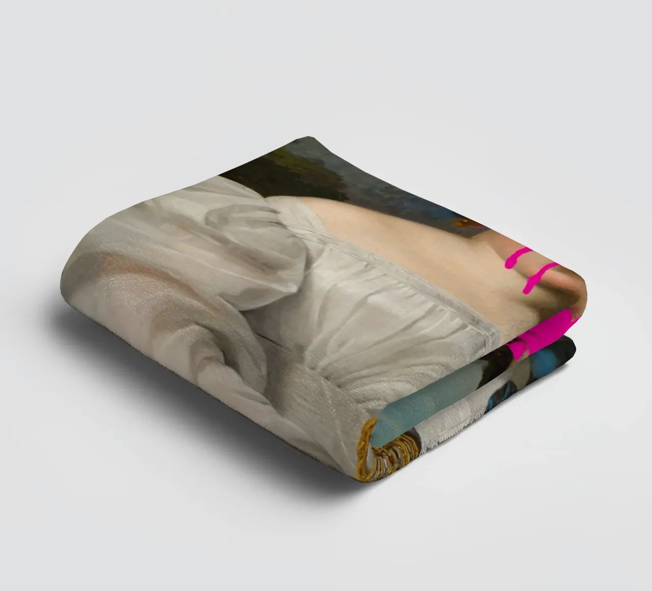 "Pink Blur" - Remix classico, arte di strada, vibrante, tagliente asciugamano da bagno da NorwesClub