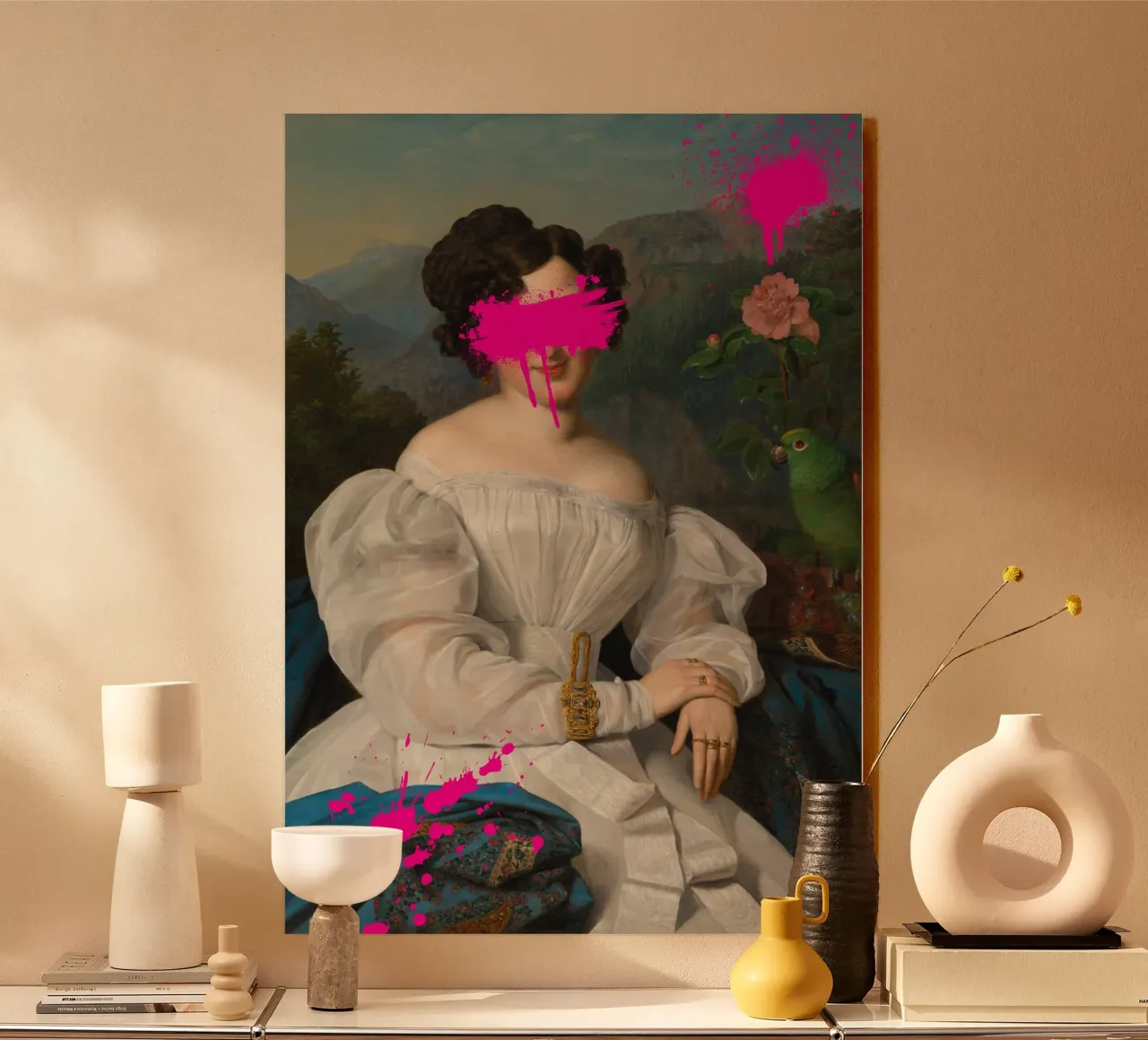 "Pink Blur" - Classic Remix, Street Art, Vibrant, Edgy acrylic glass by NorwesClub