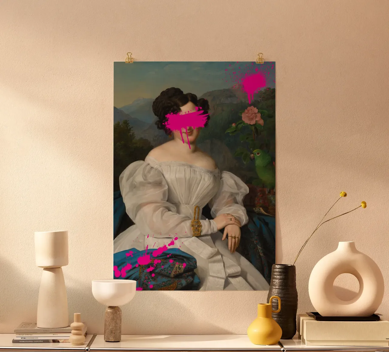 "Pink Blur" - Remix classico, arte di strada, vibrante, tagliente poster da NorwesClub