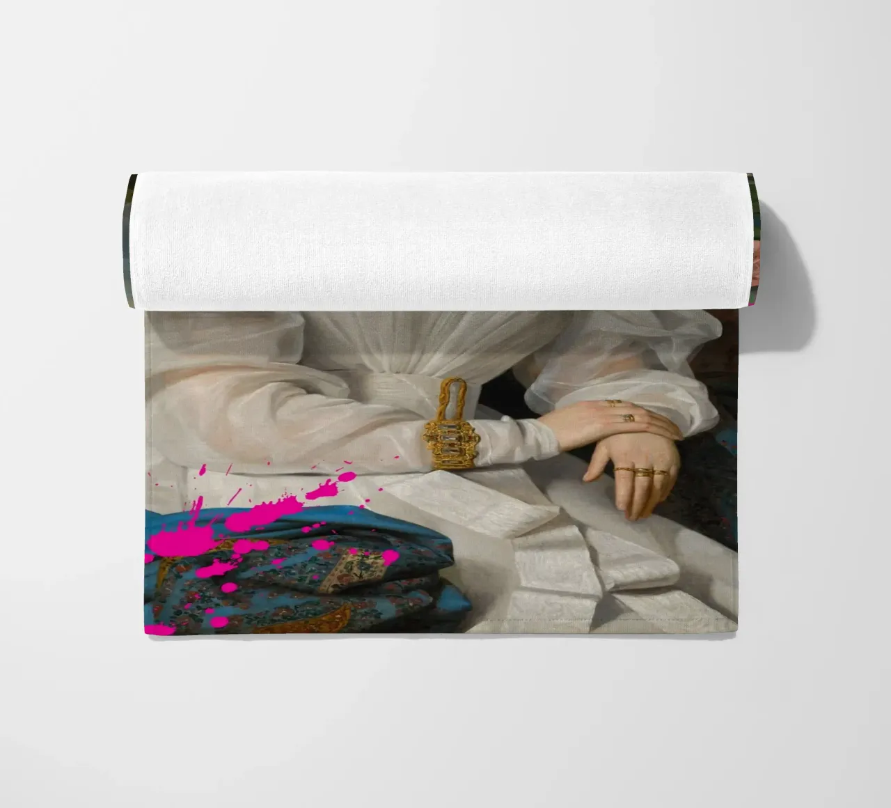 "Pink Blur" - Remix classico, arte di strada, vibrante, tagliente telo mare da NorwesClub