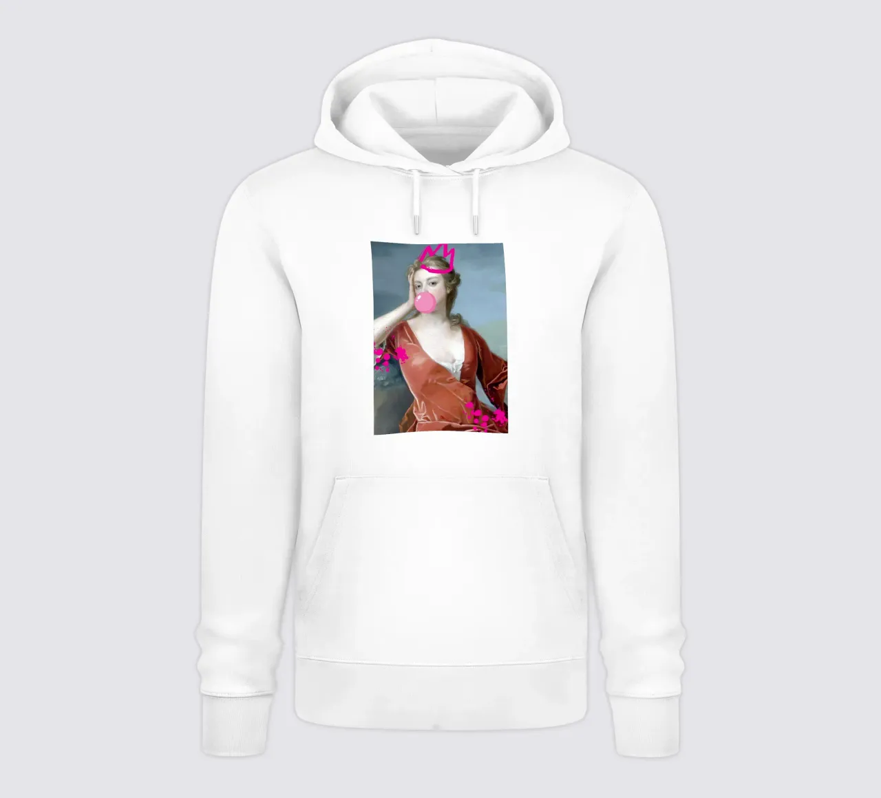 "Bubblegum Queen" - Pop Art, Remix classico, giocoso, di tendenza felpa con cappuccio da NorwesClub