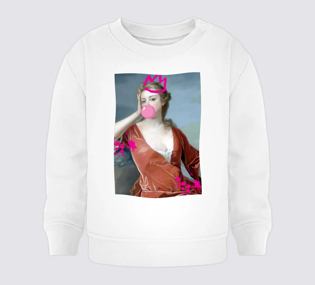 "Bubblegum Queen" - Pop Art, Remix classico, giocoso, di tendenza felpa neonato da NorwesClub
