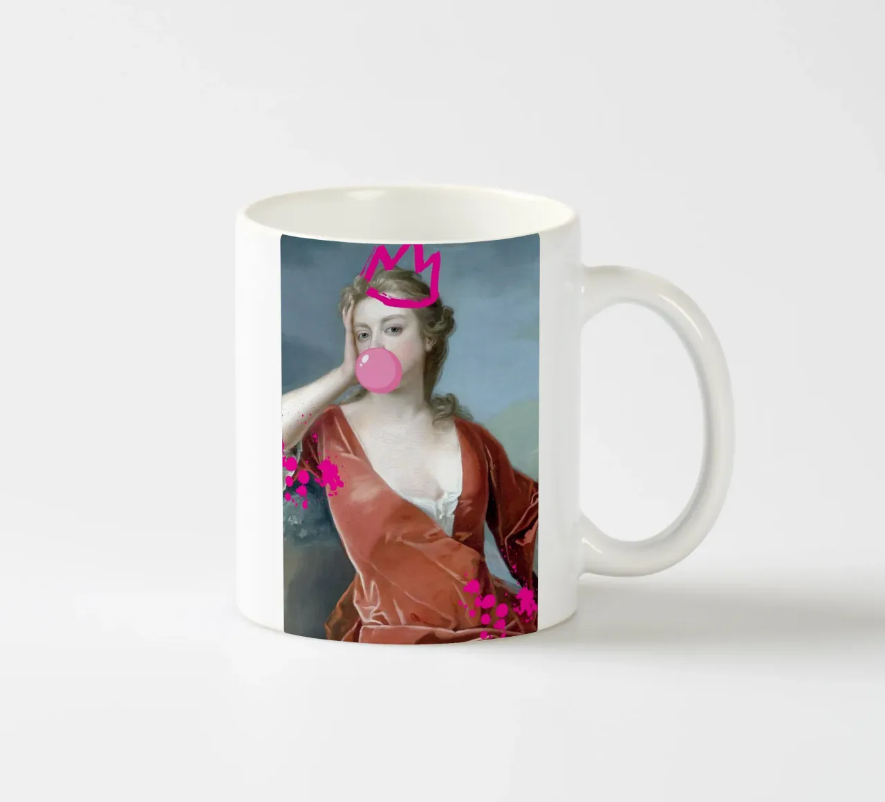 "Bubblegum Queen" - Pop Art, Remix classico, giocoso, di tendenza tazza in ceramica da NorwesClub