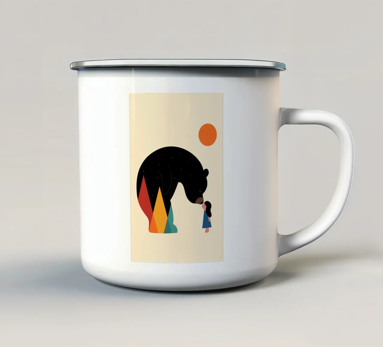 Da naso a naso tazza in smalto da Andy Westface