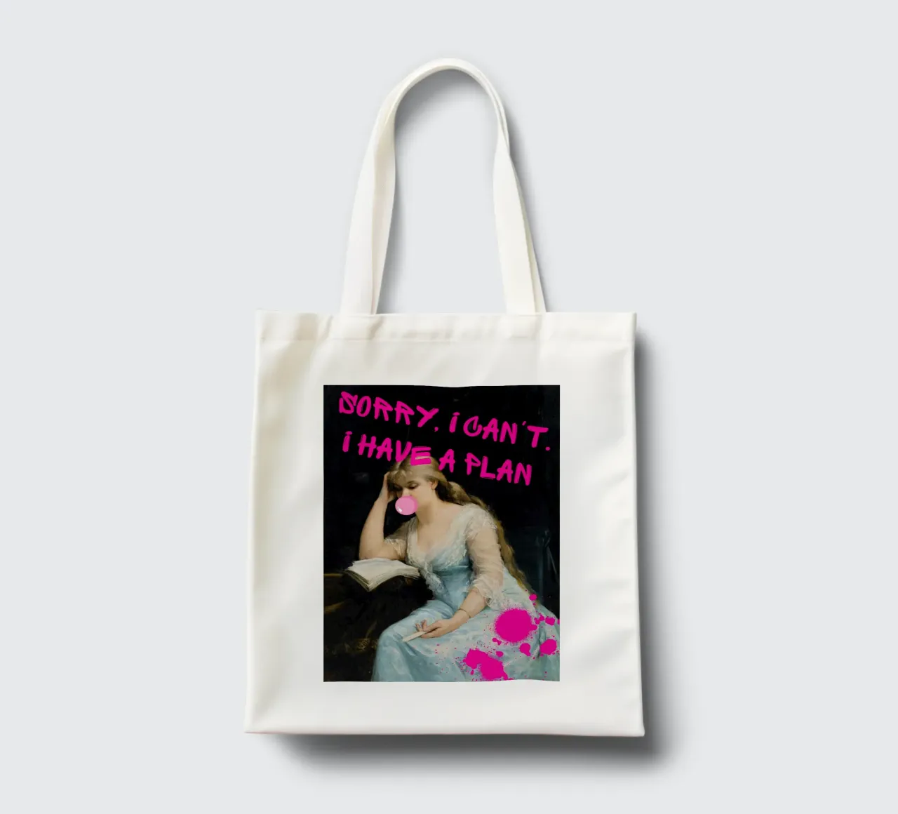 "Scusate, ho un piano" - Bashkirtseff, Pop Art, Umorismo, Tren borsa in juta da NorwesClub