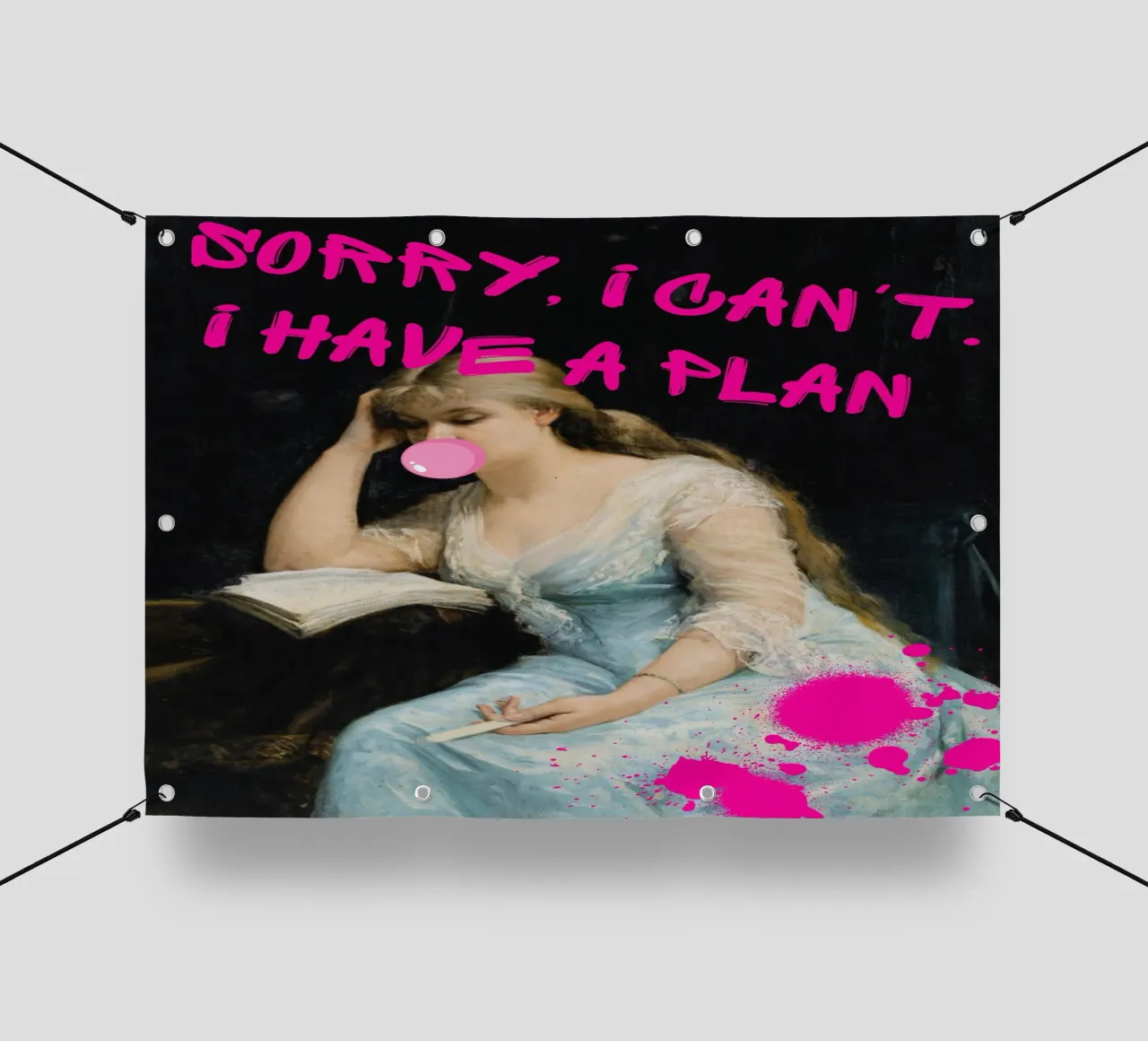 "Scusate, ho un piano" - Bashkirtseff, Pop Art, Umorismo, Tren telo in pvc da NorwesClub