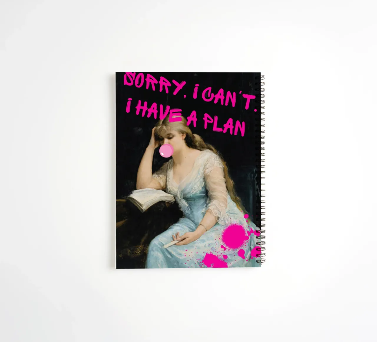 "Sorry, I've a Plan" - Bashkirtseff, Pop Art, Humorous, Tren spiral notebook by NorwesClub