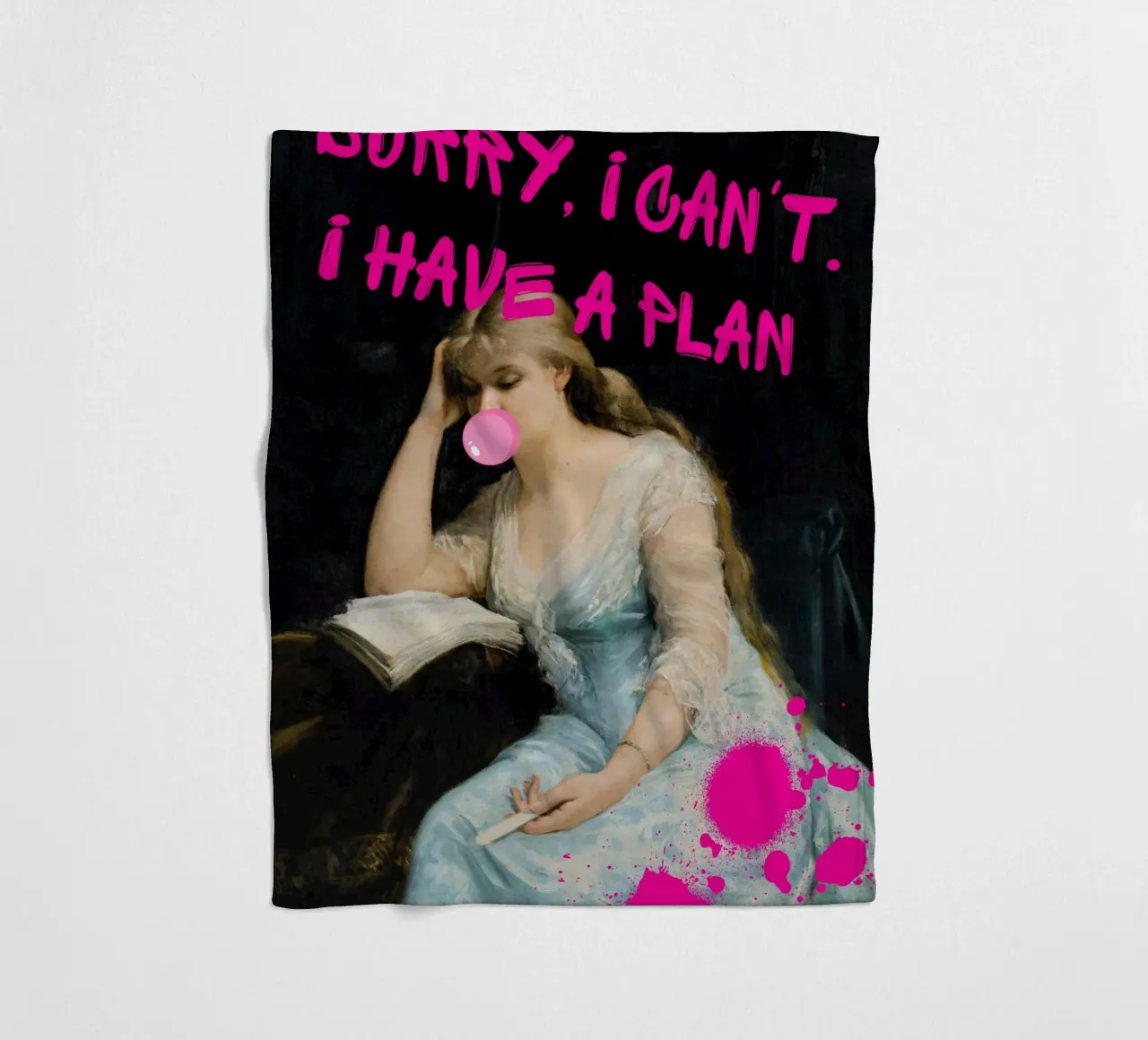 "Scusate, ho un piano" - Bashkirtseff, Pop Art, Umorismo, Tren coperta in pile da NorwesClub