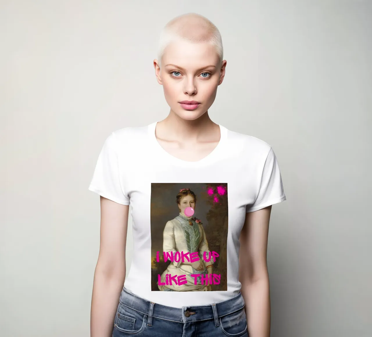 "Woke Up Like This" - Pop Art, Remix classico, Umoristico, Tren t-shirt da donna da NorwesClub