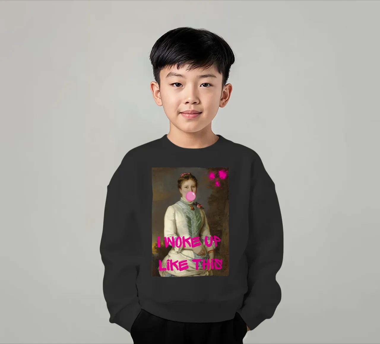 "Woke Up Like This" - Pop Art, Remix classico, Umoristico, Tren felpa bambino da NorwesClub